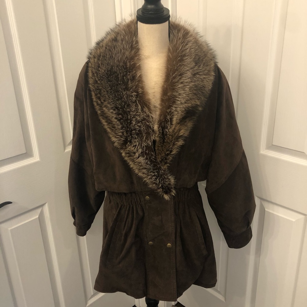 Vintage J Percy Marvin Richards Leather "Fur" coat